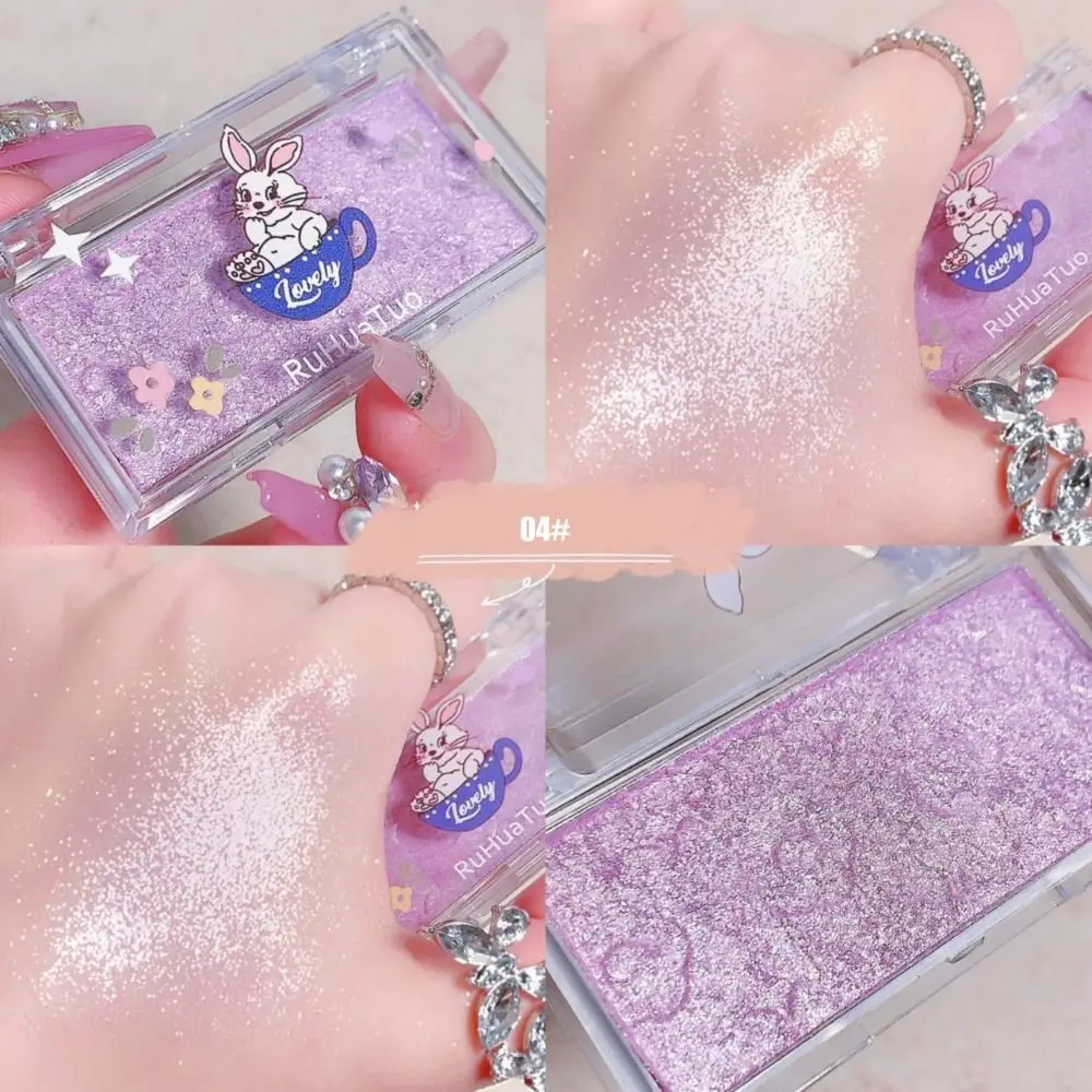 

Long Lasting Waterproof Purple Highlight Glitter Pearlescent Unique INS Face Cosmetics Tool Delicate Diamond Highlight Powder