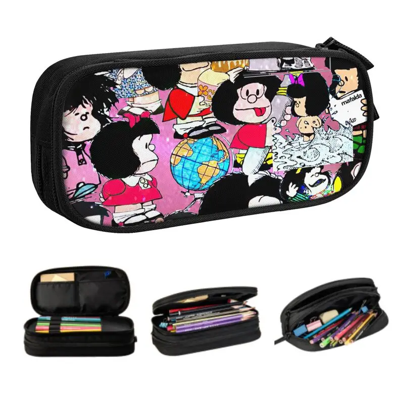 Милые забавные коллажи для карандашей Mafalda девочек и мальчиков