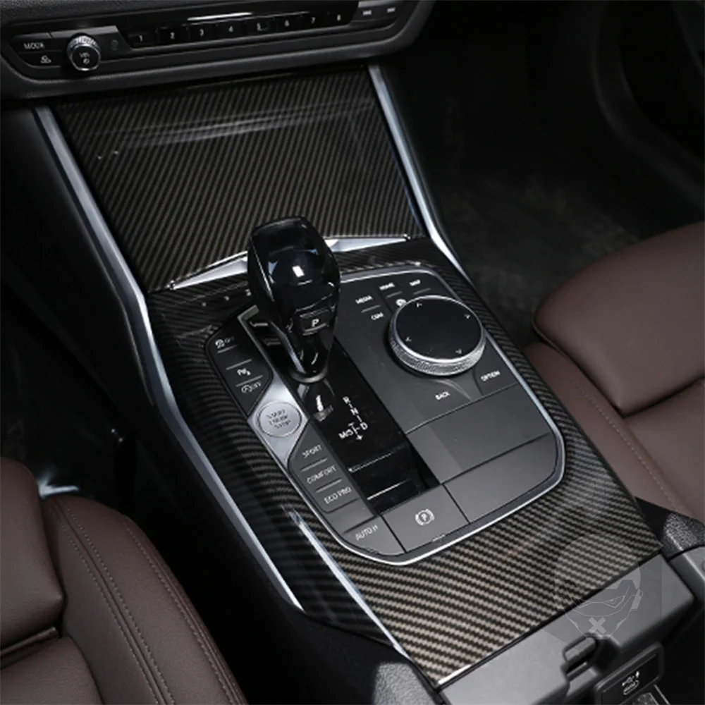 Для BMW 3 серии 4 G20 G21 G22 2020-2022 ABS углеродное волокно Автомобильная панель шестеренки