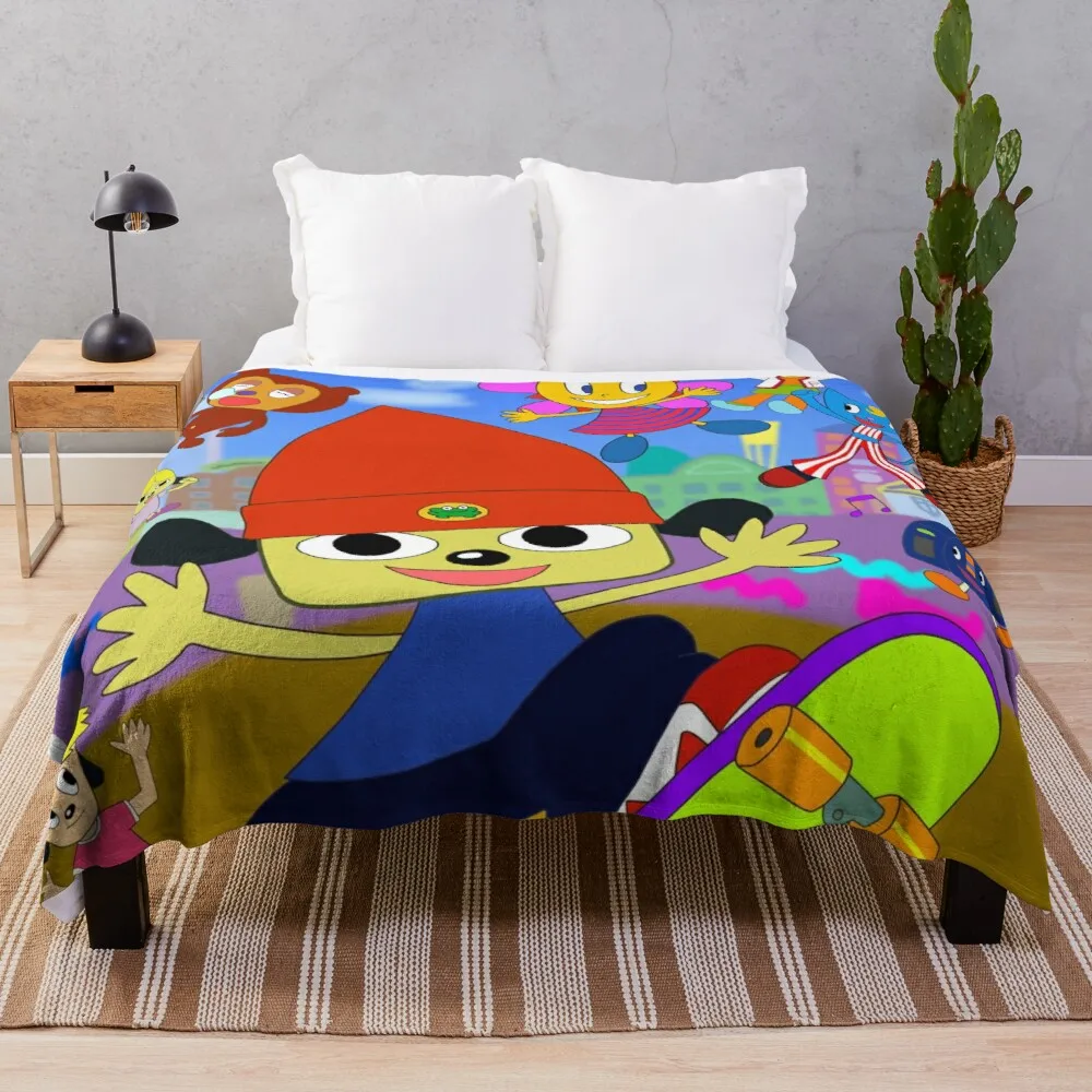 Аниме плакат Parappa The Rapper, декоративное одеяло для дивана