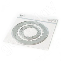 newinverted stitched scallop circle die setmetal cutting dies scrapbooking diy decoration craft embossing 2022 easter