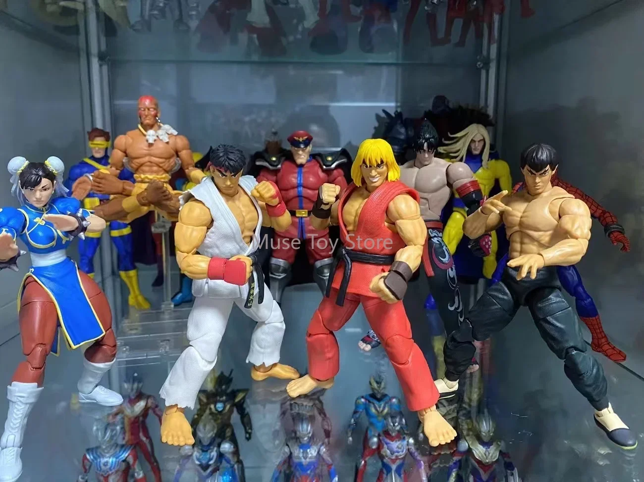 Фото В наличии Jada Toys Ultra Street Fighter II M.Bison Dhalsim Violent Ken RYU Chun Li 6 дюймов Фигурка Коллекционная игрушка в подарок №4