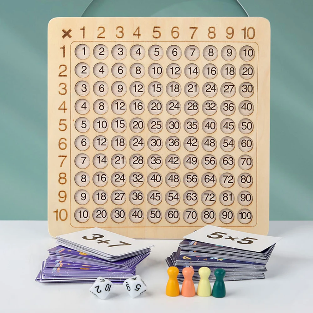 

Wooden Mathematics Teaching Toys No Odor Montessori Math Calculating Board Double Sided Use Math Toys for Children Holiday Gifts