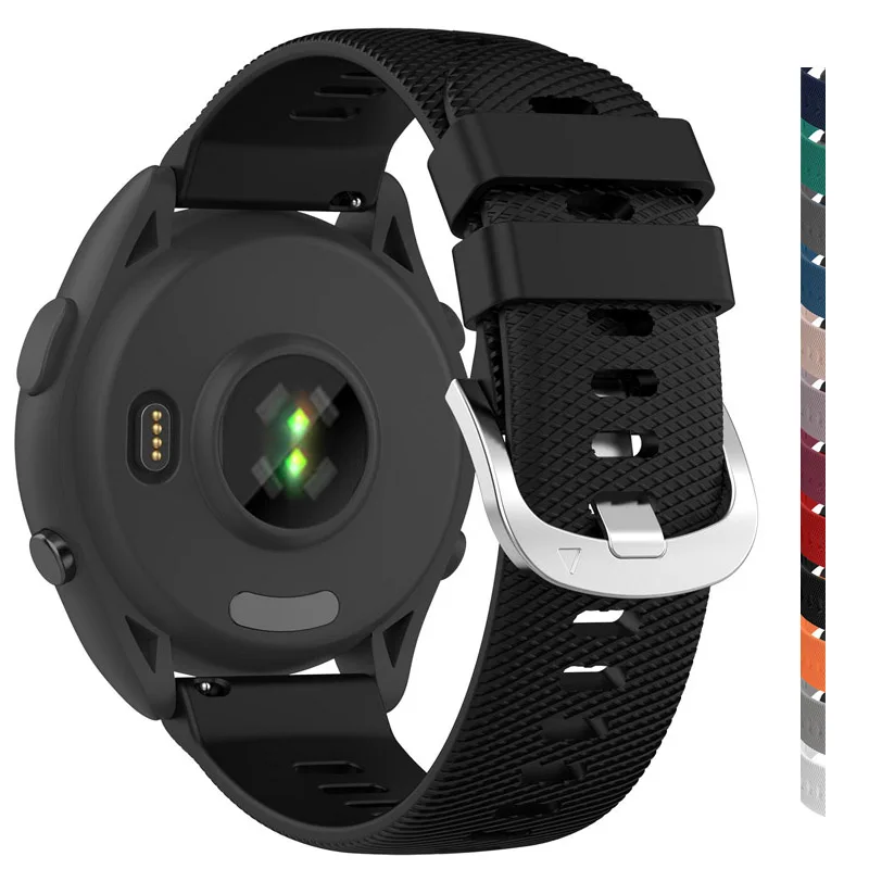 

Ремешок силиконовый для наручных часов Garmin Forerunner 265S, 18 мм