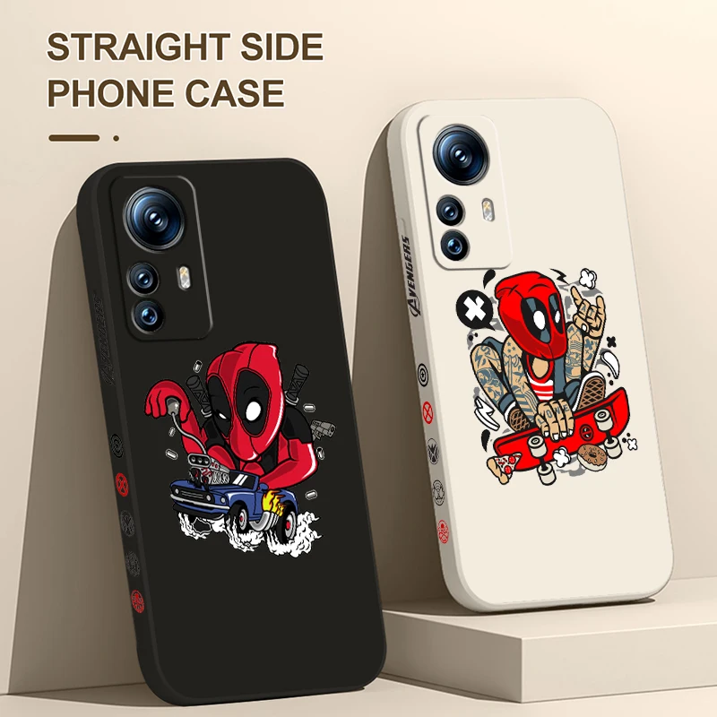 

Avengers Deadpool Marvel Liquid Left Rope Phone Case For Xiaomi Mi 12S 12X 12T 12 11i 11T 11 10 10S 10T Pro Lite Ultra 5G