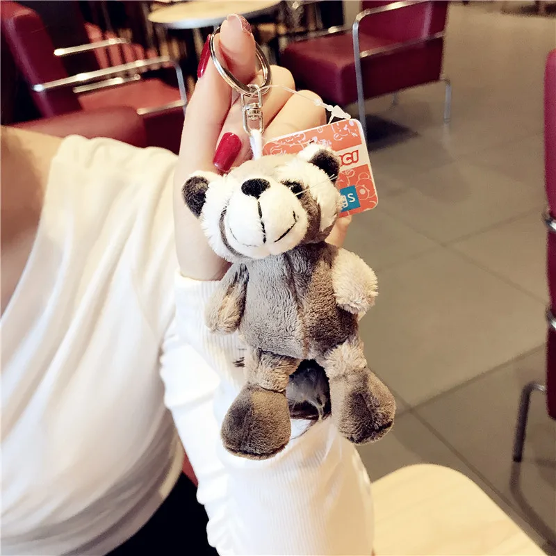 Брелок кукла красная панда плюшевая игрушка кулон Маленький Енот брелок игровая