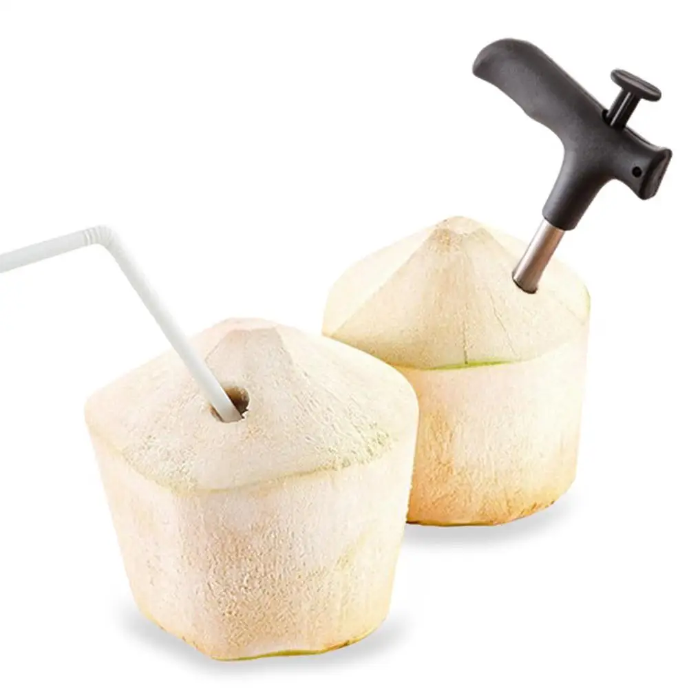 Открывалка для кокоса Tool из нержавеющей стали открывалка Water Punch Tap Drill Straw Open Hole Cut
