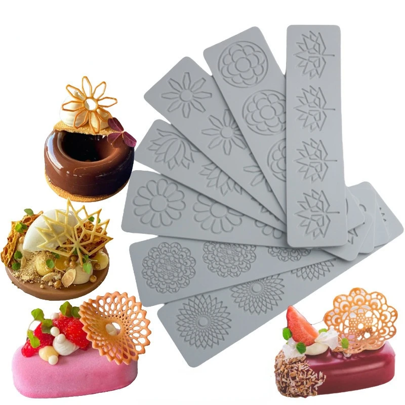 

Daisy Lotus Kaleidoscope Sugar Craft Silicone Pad Lace Fondant Cake Decorating Moulds Dessert Chocolate Mold
