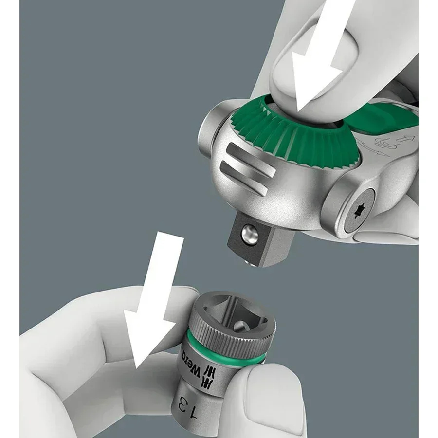 Оригинальная WERA 05003500001 Zyklop 8000 А 1/4 дюйма приводной трещоточный ключ 152 мм