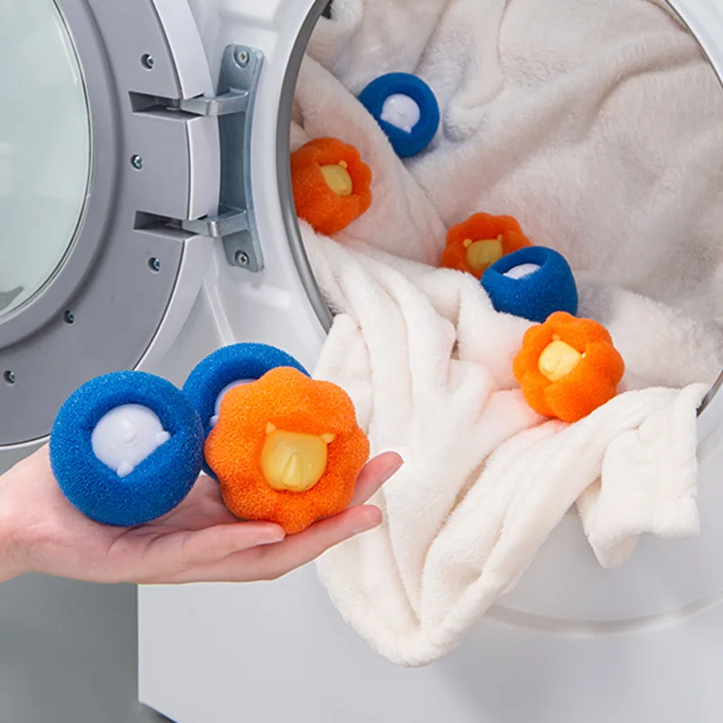 

3Pcs Pet Hair Remover Catcher Reusable Laundry Cleaning Balls Washing Machine Filters Dirty Fiber Collector Laundry Accessories