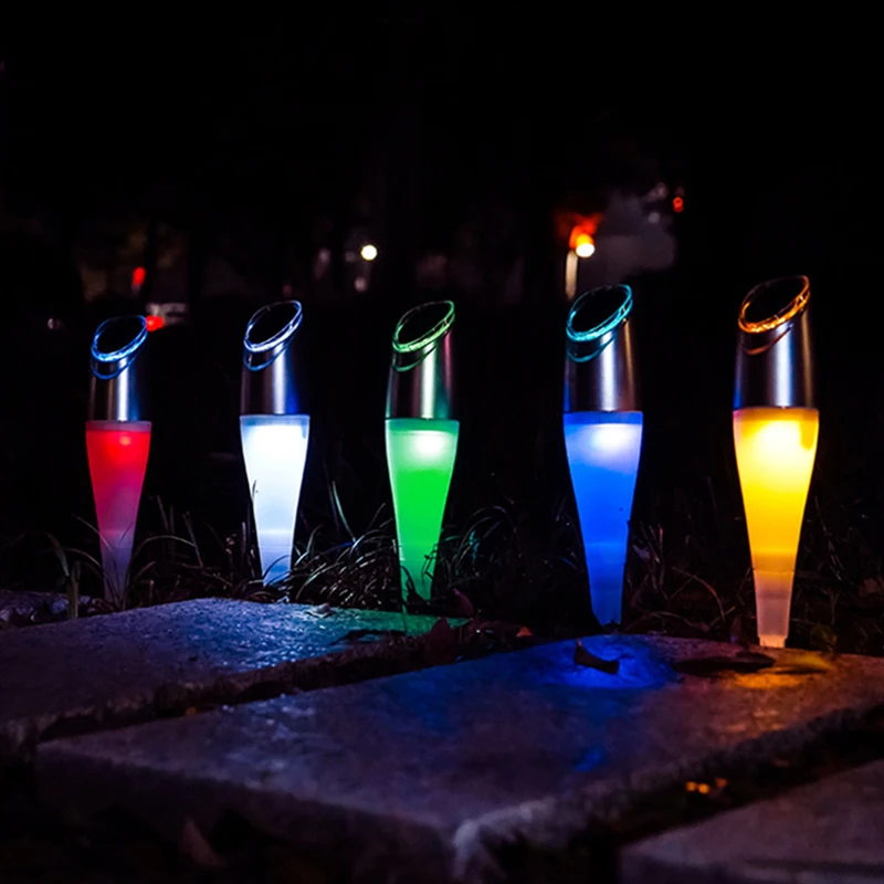 

Solar LED Garden Light Outdoor Solar Powered Flame Light colorful Lawn Lamps Waterproof Pathway Landscape Lighting Decoration