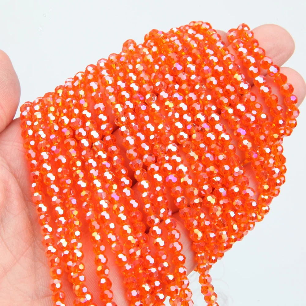 Стеклянные бусины для изготовления ювелирных изделий 4 мм 96 шт