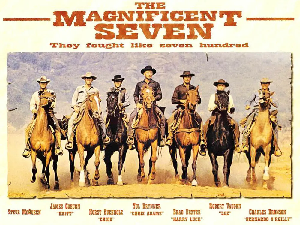 

THE MAGNIFICENT SEVEN 1960 FILM METAL TIN SIGN POSTER WALL PLAQUE