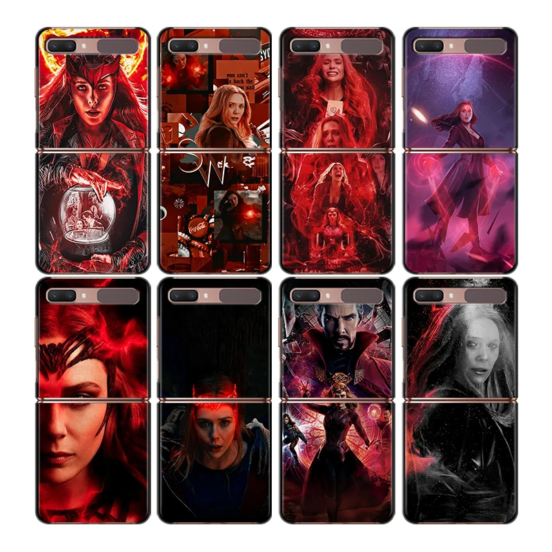 

Shockproof Hard Cover Marvel Scarlet Witch Phone Case For Samsung Galaxy Z Flip 4 3 5G Black Fundas Matte Shell Capa