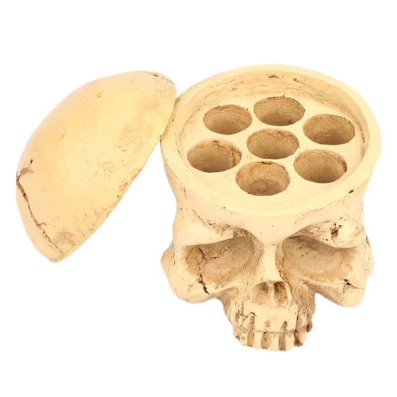 

7 Holes Tattoo Pigment Ink Cup Holder Skull Tattoo Ink Cap Cup Holder Stand Skull Head Stand for Permanent Makeup