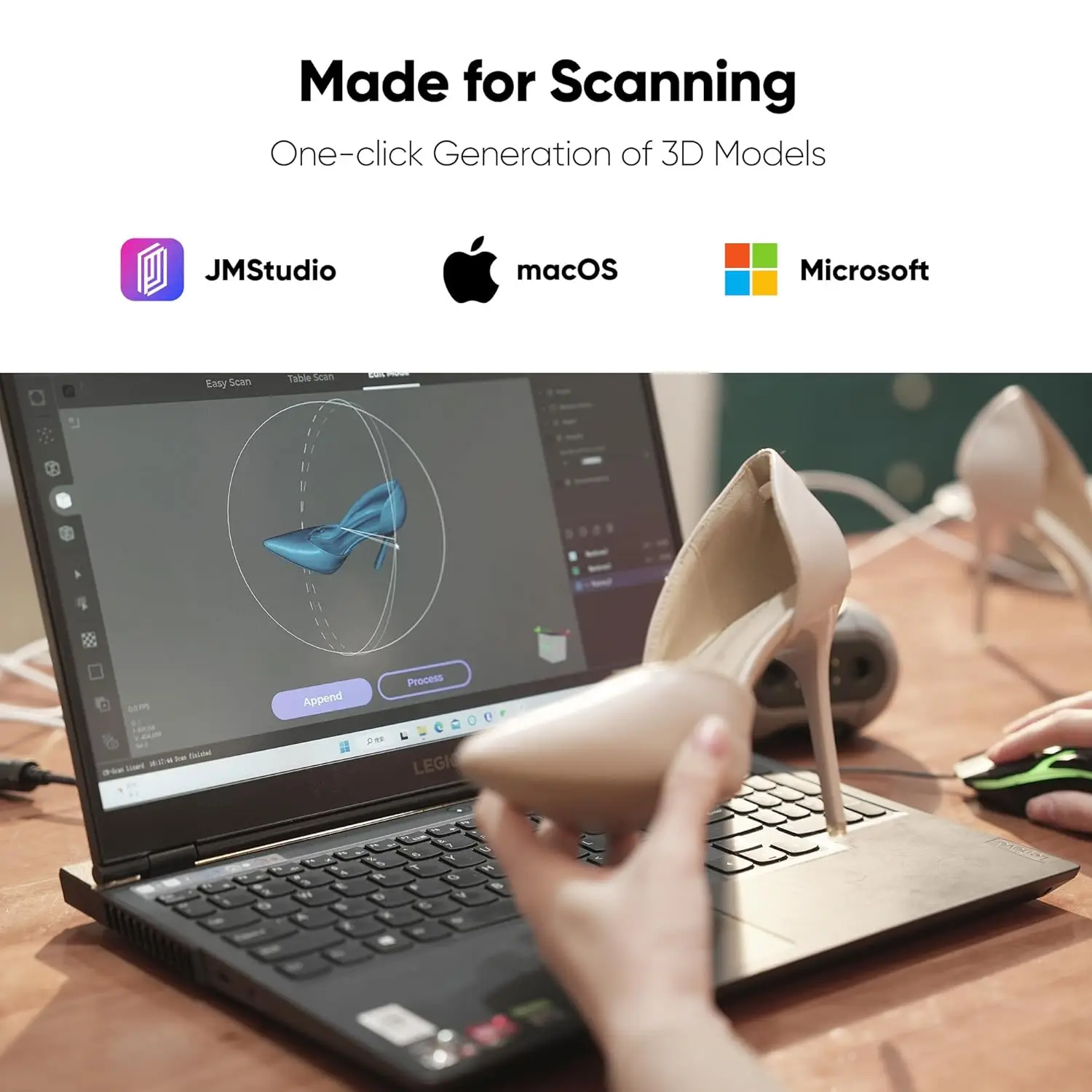 Фото Портативный 3D-сканер 3DMakerpro Mole для 3D-принтеров, точность 0,05 мм и разрешение 0,1 мм, совместимость с Win10/MacOS №4