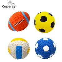 pet toy elasticity balls sounding toy latex rugby tennis puppy teeth cleaning training pet product molar bite rubber chew ball
