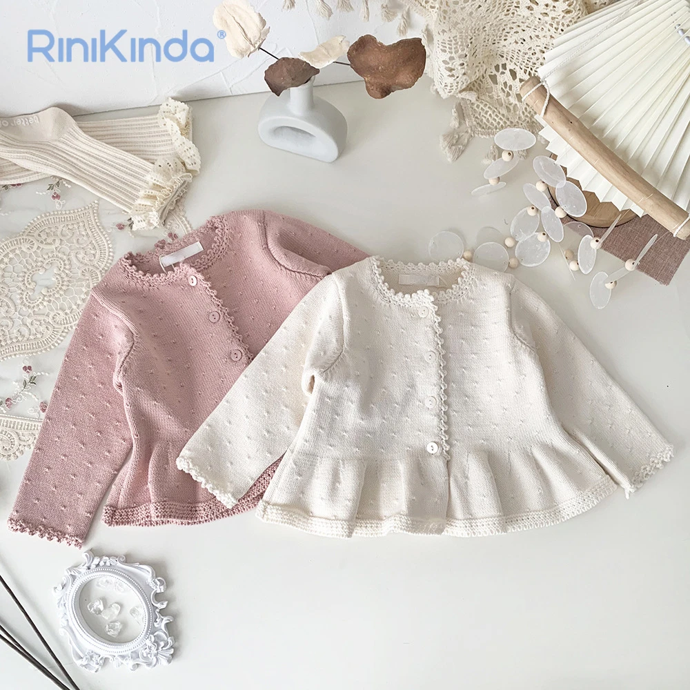 

Kids Baby Clothes 2023 New Baby Children Clothing Autumn Winter Knitted Cardigan Sweater Sweet Girls Sweaters Coat