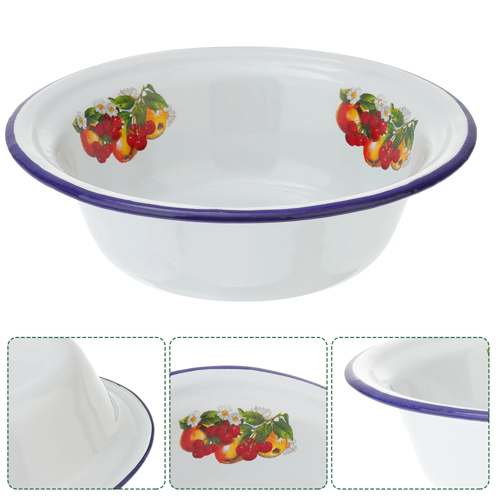 

Enamel Basin Antique Kitchenware Thickened Soup Bowl Storage Accessory Washbasin