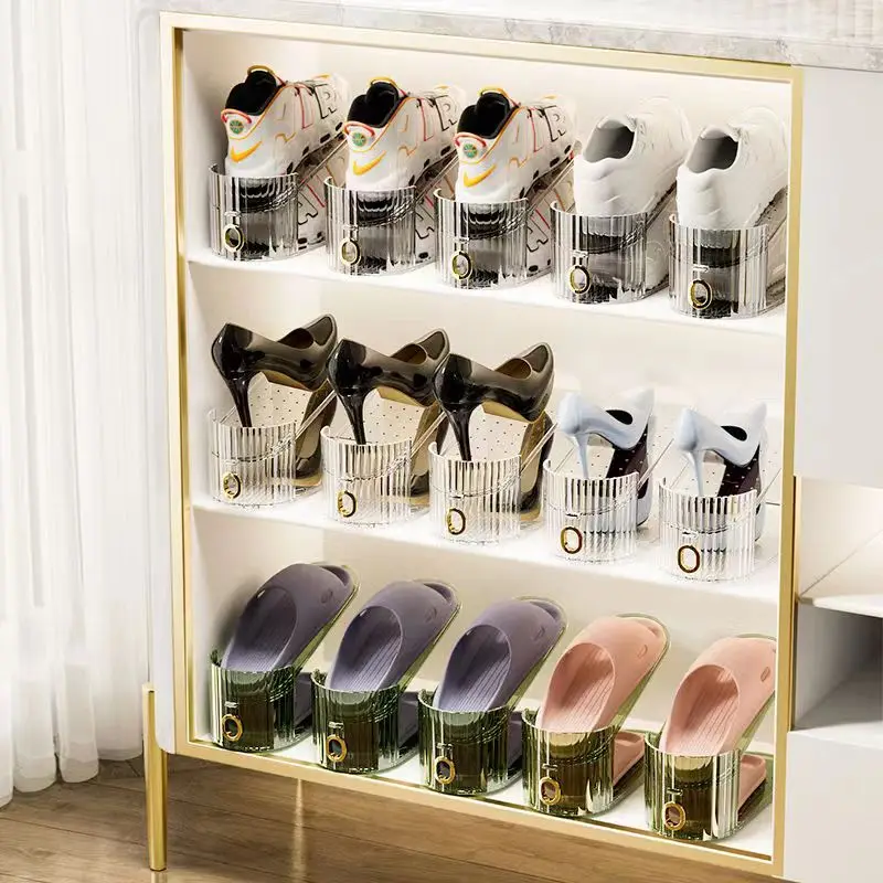 Акриловый красочный прозрачный органайзер для обуви премиум-класса обувной шкаф