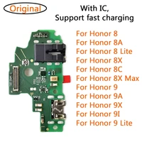 100 original for huawei honor 8 9 lite 8x max 8c 8a honor 9x 9i 9a charger connector board usb charging dock port flex cable