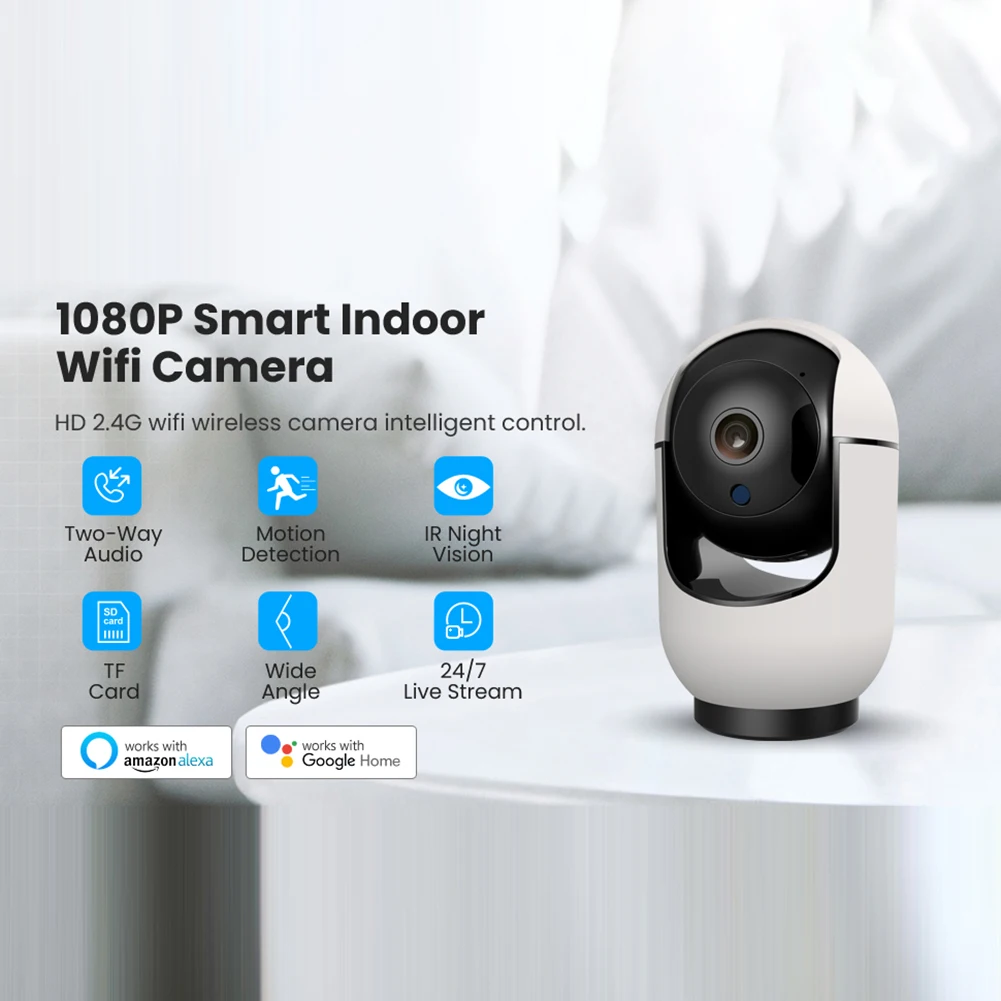 

Умная камера видеонаблюдения Tuya, Wi-Fi, 5 в пост. Тока, 1 А, 1080P