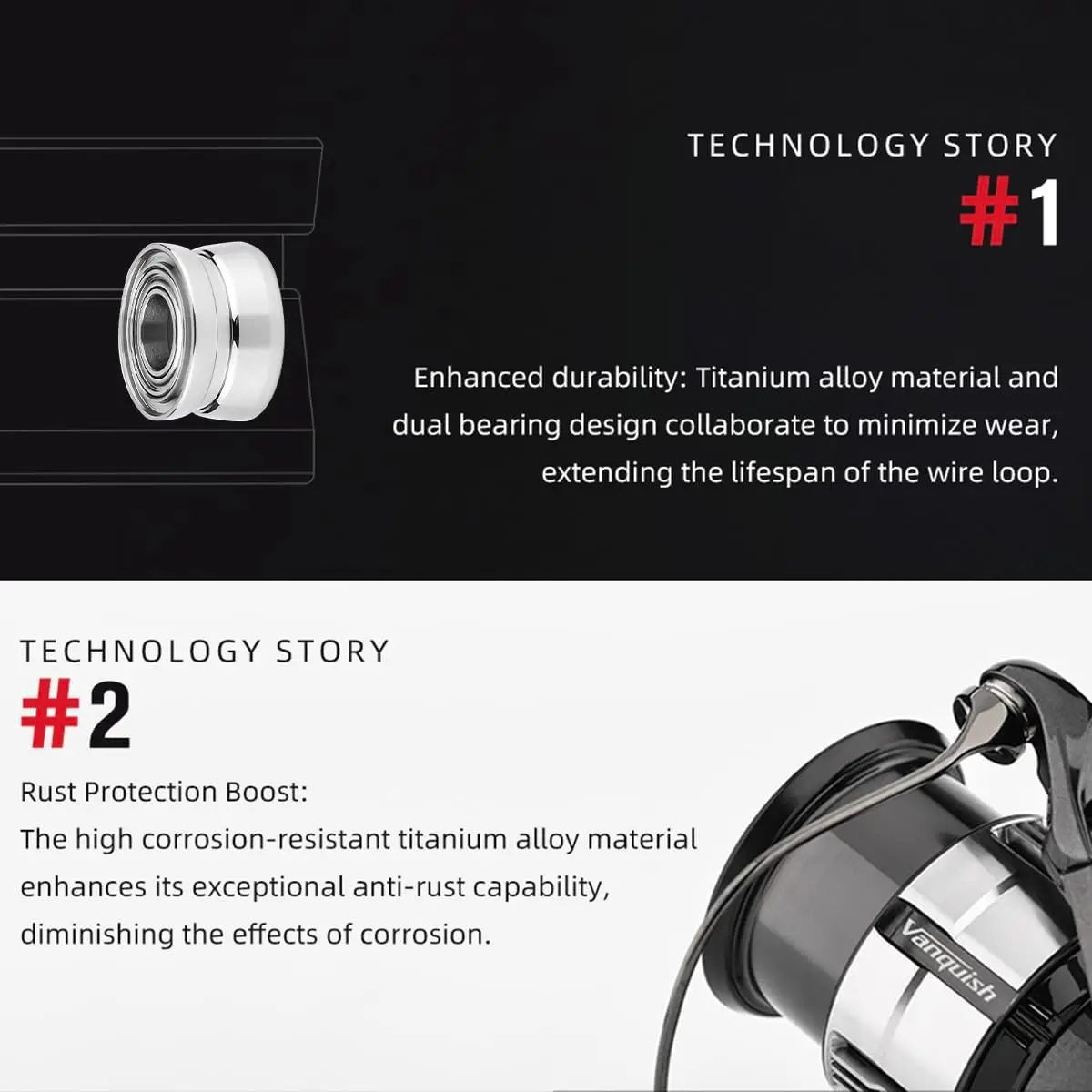 Фото Рыболовная катушка Gomexus Titanium Line Roller Spinning Reel 500-5000 для ловли хищной рыбы (окунь, щука) с титановым роликом для активного отдыха на природе №4