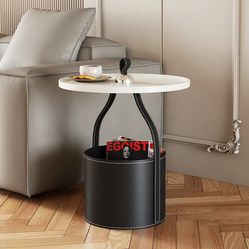 

Маленький круглый журнальный столик в скандинавском стиле, подвижный прикроватный маленький столик, мебель, дизайнерский удерживающий угловой стол, современный стол для хранения