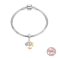 love cross anchor pendant dangle charm beads fit original silver bracelet necklace women jewelry gift