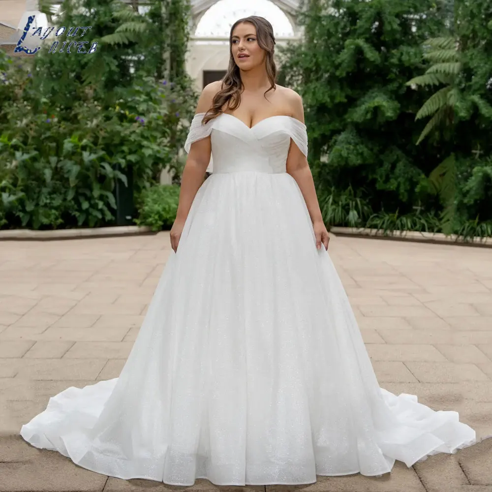 

LAYOUT NICEB Classic Off Shoulder A-Line Wedding Dresses 2024 Sweetheart Plus Size Bridal Gowns Backless Tulle Vestido De Novia