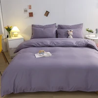 new solid color four piece color matching solid color quilt cover double bed suite 220x240cm free shipping