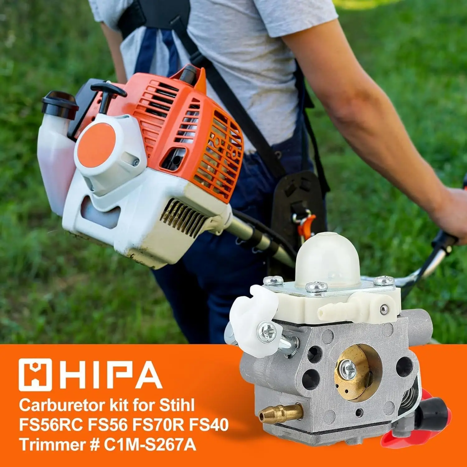 Фото Карбюратор FS56RC для триммеров Stihl FS70R, FS56, KM56RC, FS70, FC70, HT56C, KM56, FC56, FS50, HL56K (4144 120 0608, C1M-S267A) №3