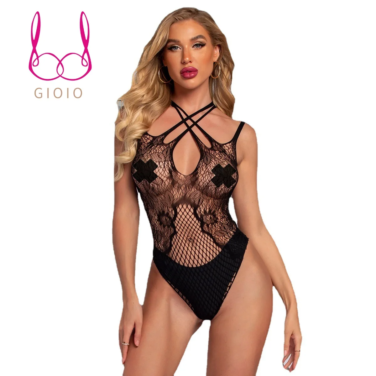 

Сексуальное женское нижнее белье, цельные боди, костюмы, эротическое нижнее белье с открытой спиной, эластичные сетчатые комбинезоны, порно...