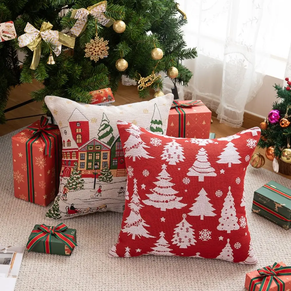 Мягкая Рождественская наволочка с изображением снеговика 45 см |