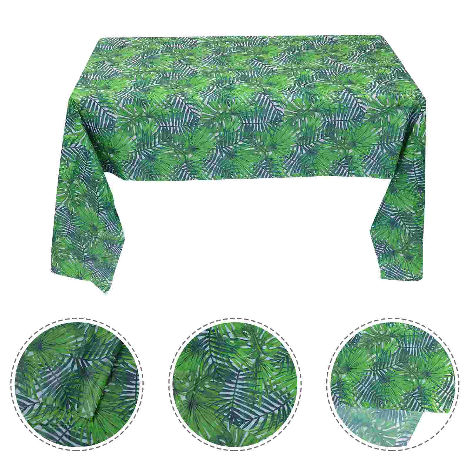 

Table Tablecloth Tropical Party Supplies Luau Hawaiian Covers Palm Jungle Decorations Birthdays Decoration Leaf Cover Home