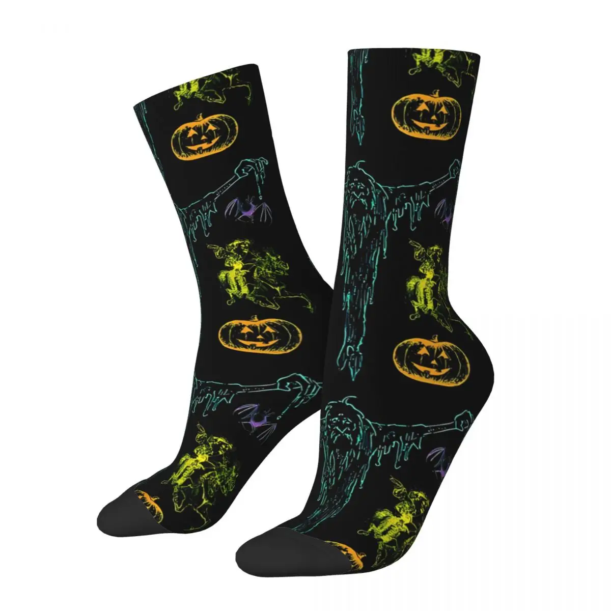 

Веселые забавные мужские носки жуткие ползунки винтажные Харадзюку с изображением Призрачного лица в стиле хип-хоп Необычные сумасшедшие носки с принтом в подарок