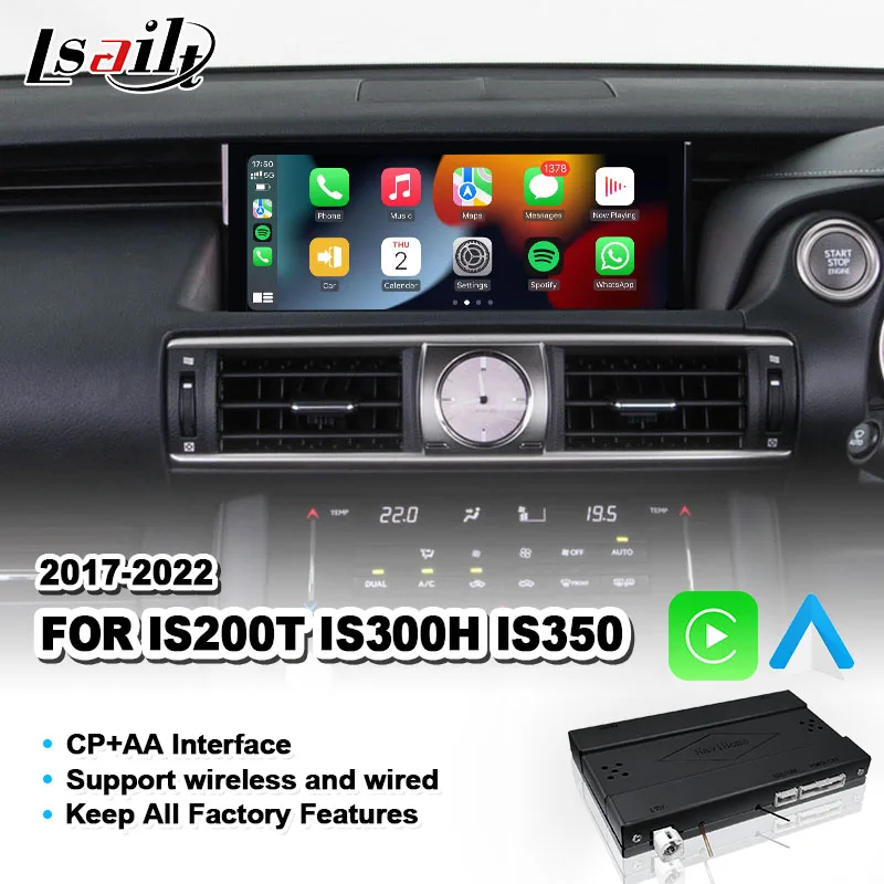 

Lsailt CP AA OEM Integration Video Interface for Lexus IS200T IS300H IS350 F Sport IS 200T Mouse Control 2017-2022