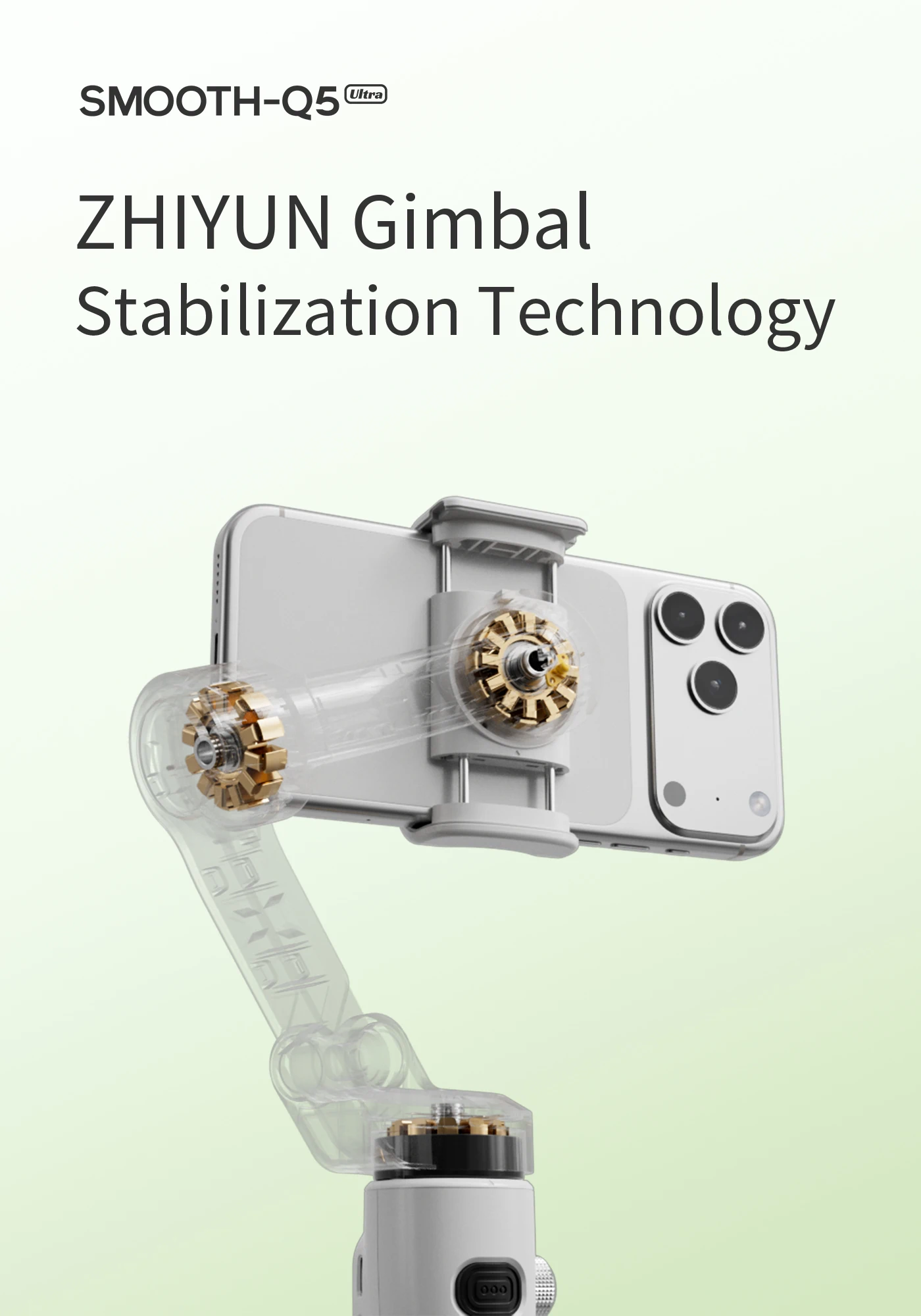 Фото ZHIYUN SMOOTH Q5 Ultra AI отслеживание смартфон стабилизатор подвеса управление движением беспроводной пульт дистанционного управления для iPhone Android Vlog №1