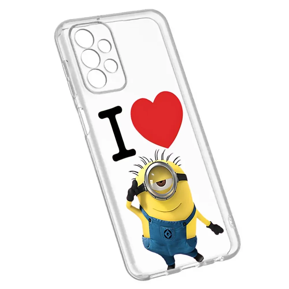 Чехол M-Minionss для телефона Samsung Galaxy A52 A12 A51 S21 Edge S22ULTRA S23 S20LITE Plus ультрапрозрачный
