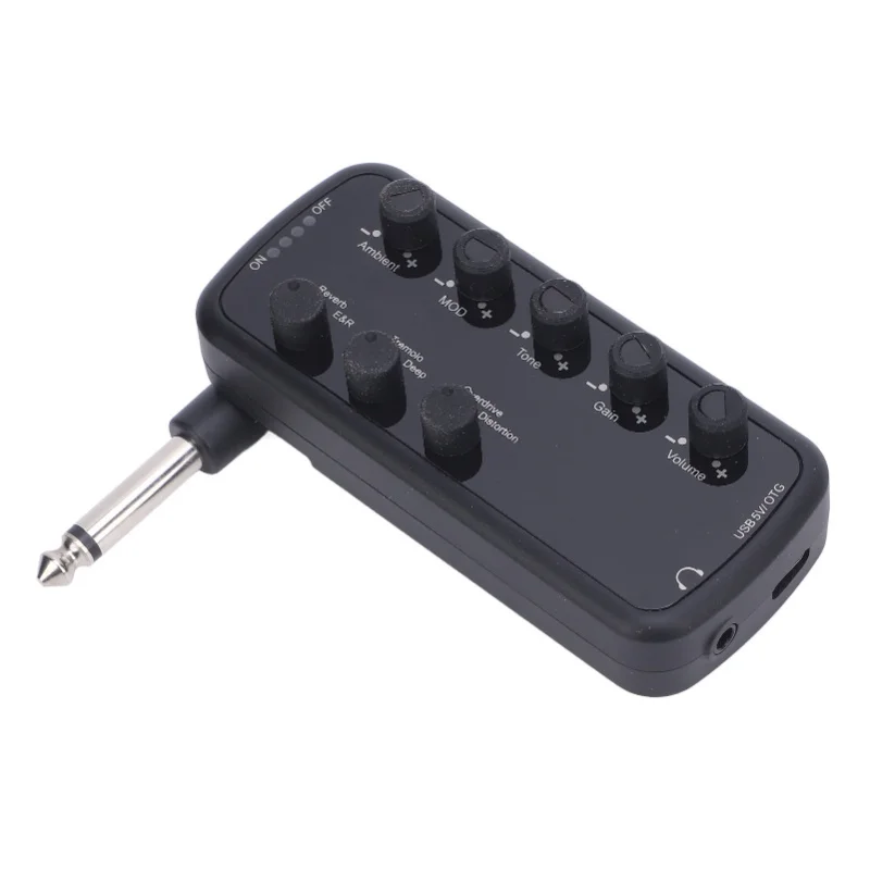 Фото Усилитель для наушников Bass Headphone Amplifier с мультиэффектами: Clean, Overdrive, Distortion, Echo, Reverb, Chorus, Tremolo, Deep Bass №2