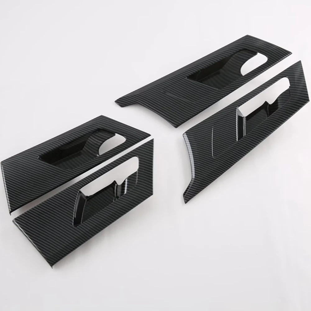 

Handle Bowl Decorative Sticker Trim 4pcs Carbon Fiber Door Handle Bowl Cover For Mitsubishi Outlander Brand New