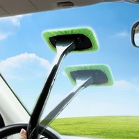 1pc soft microfiber windshield easy clean car wiper cleaner dust removal glass window long handle tool brush convenience to use