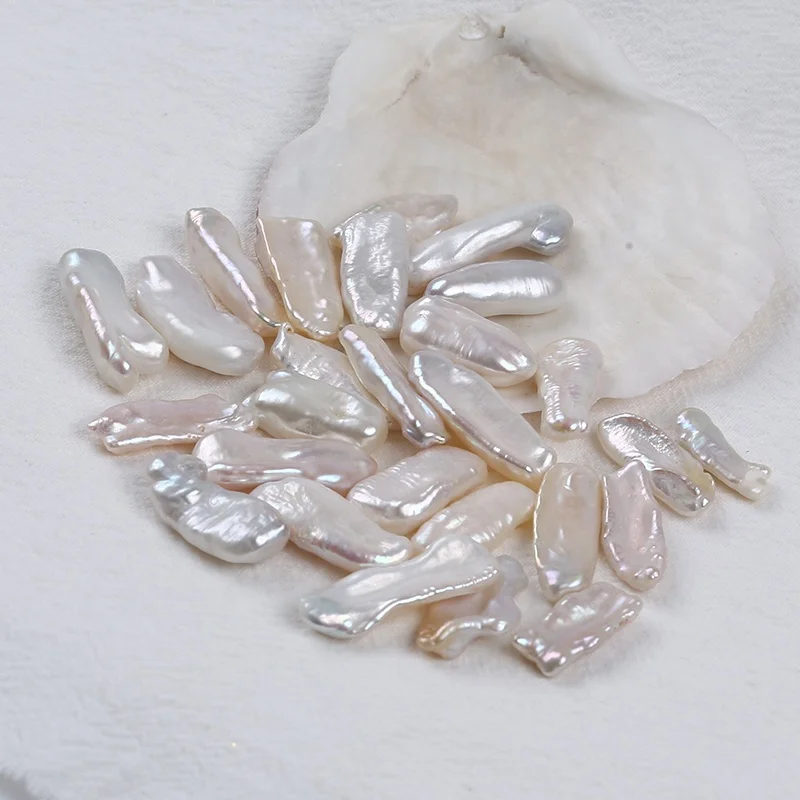 Оптовая продажа, натуральный белый пресноводный жемчуг бива неправильной формы 7-12 мм, без отверстий