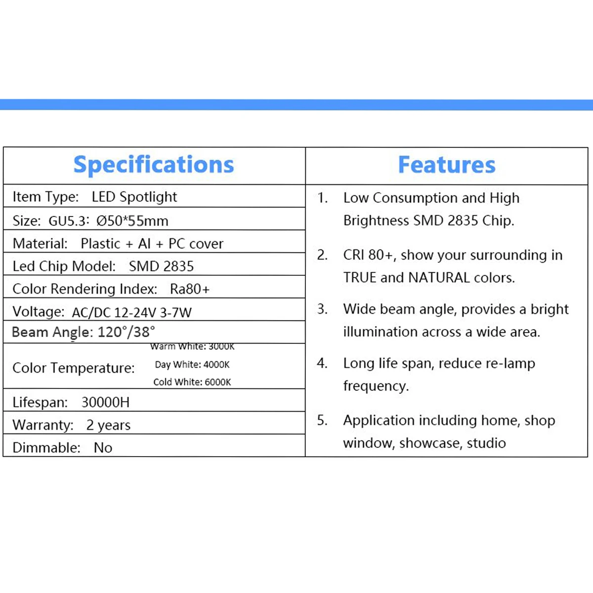 4/8/12/16/20 шт. 3 Вт 5 6 7 переменного тока/искусственный светильник 38/120 градусов GU 3000 4000