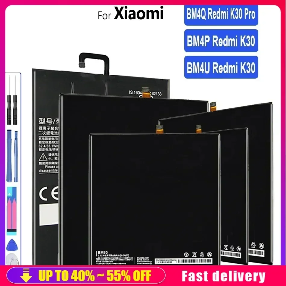 Резервная батарея для мобильного телефона большой емкости BM4P BM4U BM4Q Xiaomi Redmi K30 Pro
