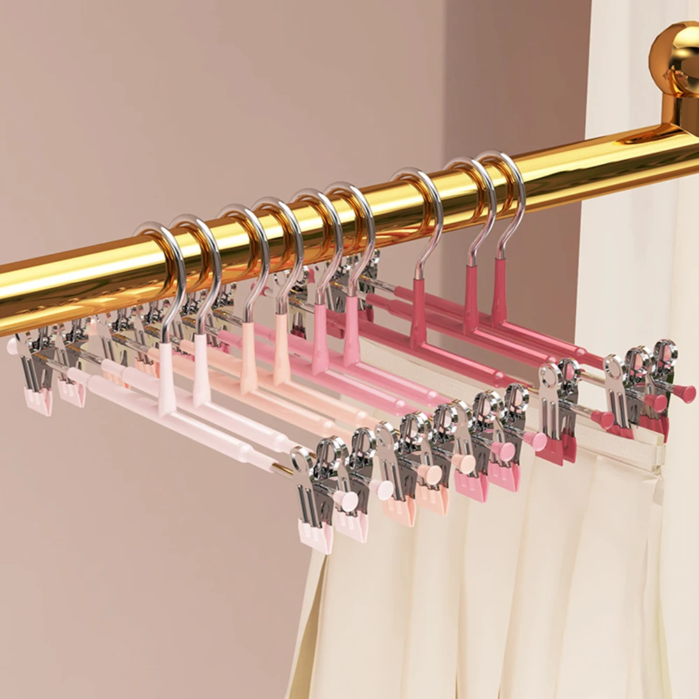 

5PCS Metal Anti Slip Clothes Hanger Coat Hangers With Clips Underwear panty Cloths Drying Rack for Pants Shirts Space Saving