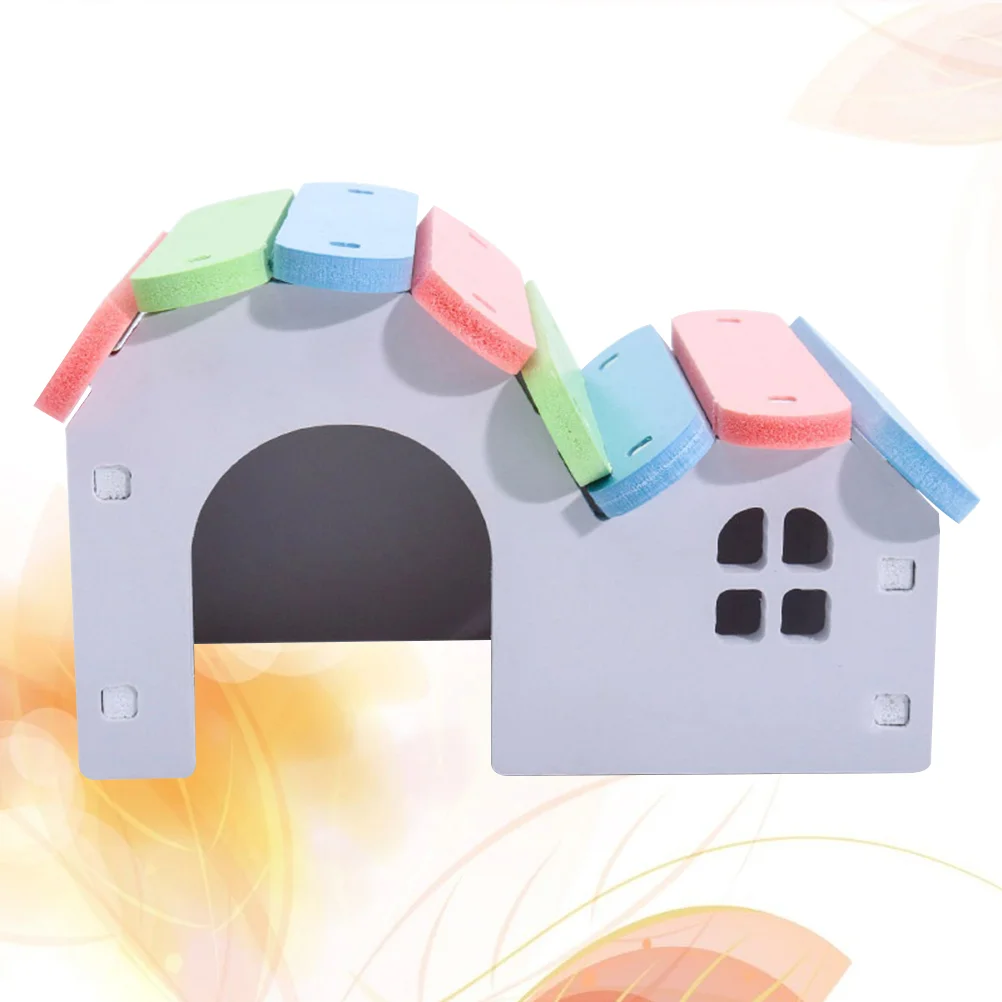 

1pc Hamster Bed Colorful Hamster Small House Small Animal Nesting Habitat Delicate Hamster Sleeping Bed Ecological Board