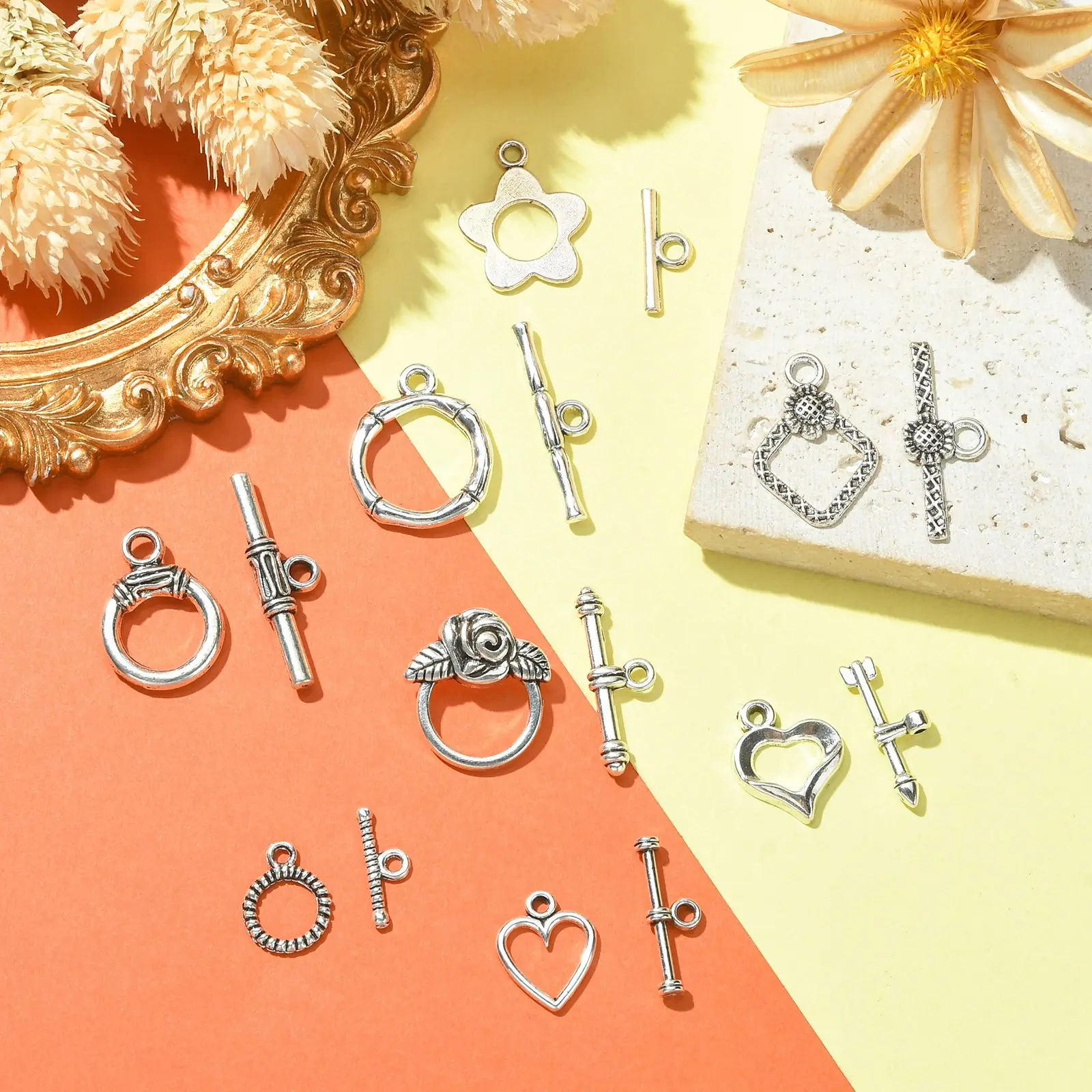 80 комплектов классические застежки для ювелирных изделий в тибетском стиле