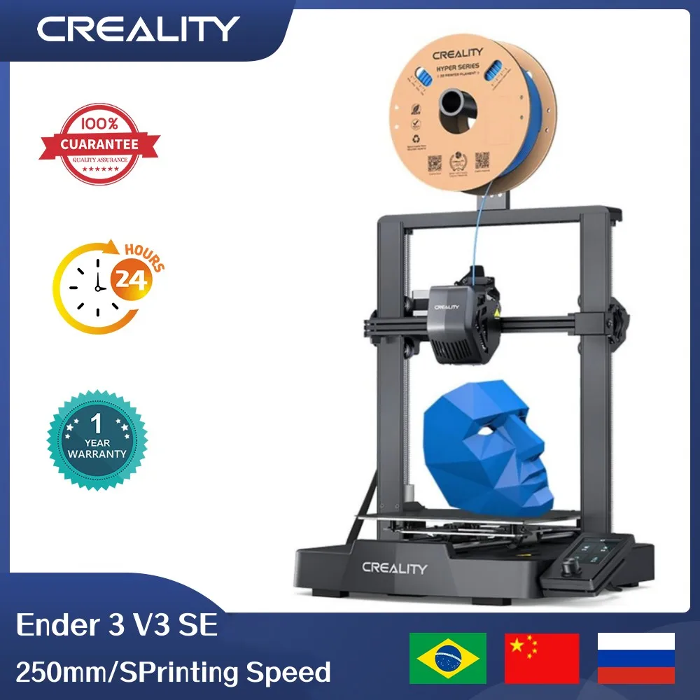 

CREALITY Ender-3 V3 SE 3D Printer Sprite Direct Extrusion 250mm/S Faster Printing Speed Auto Leveling Dual Z-Axis IU Display