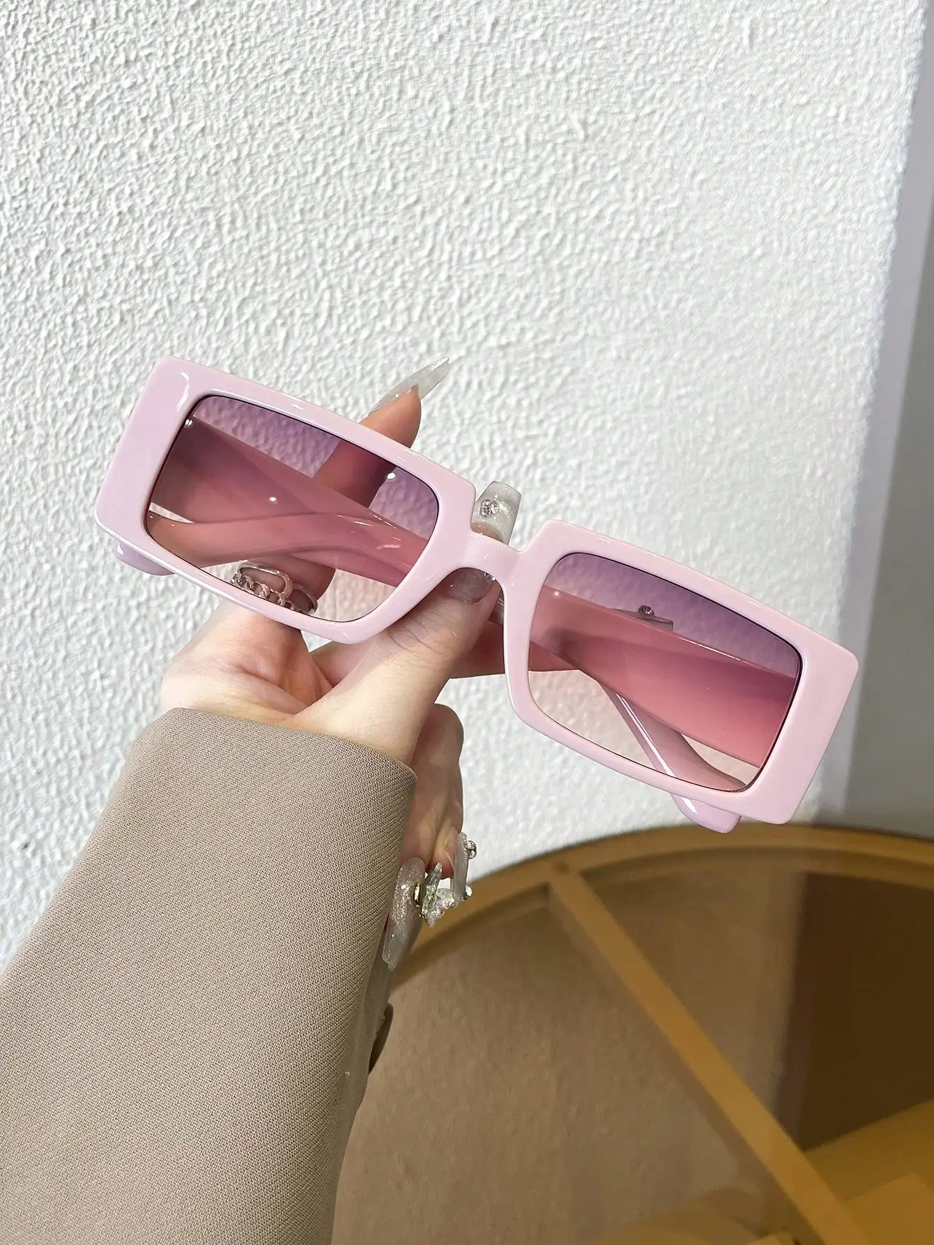 Винтажные Прямоугольные Солнцезащитные Очки Унисекс С Защитой UV400